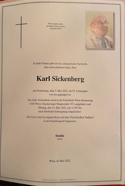 Patezettel Karl Sickenberg
