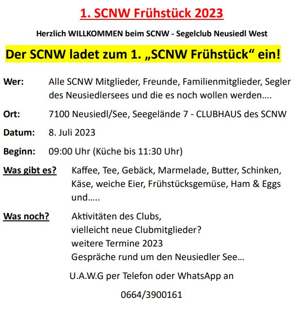 SCNW 1. SCNW Frühstück